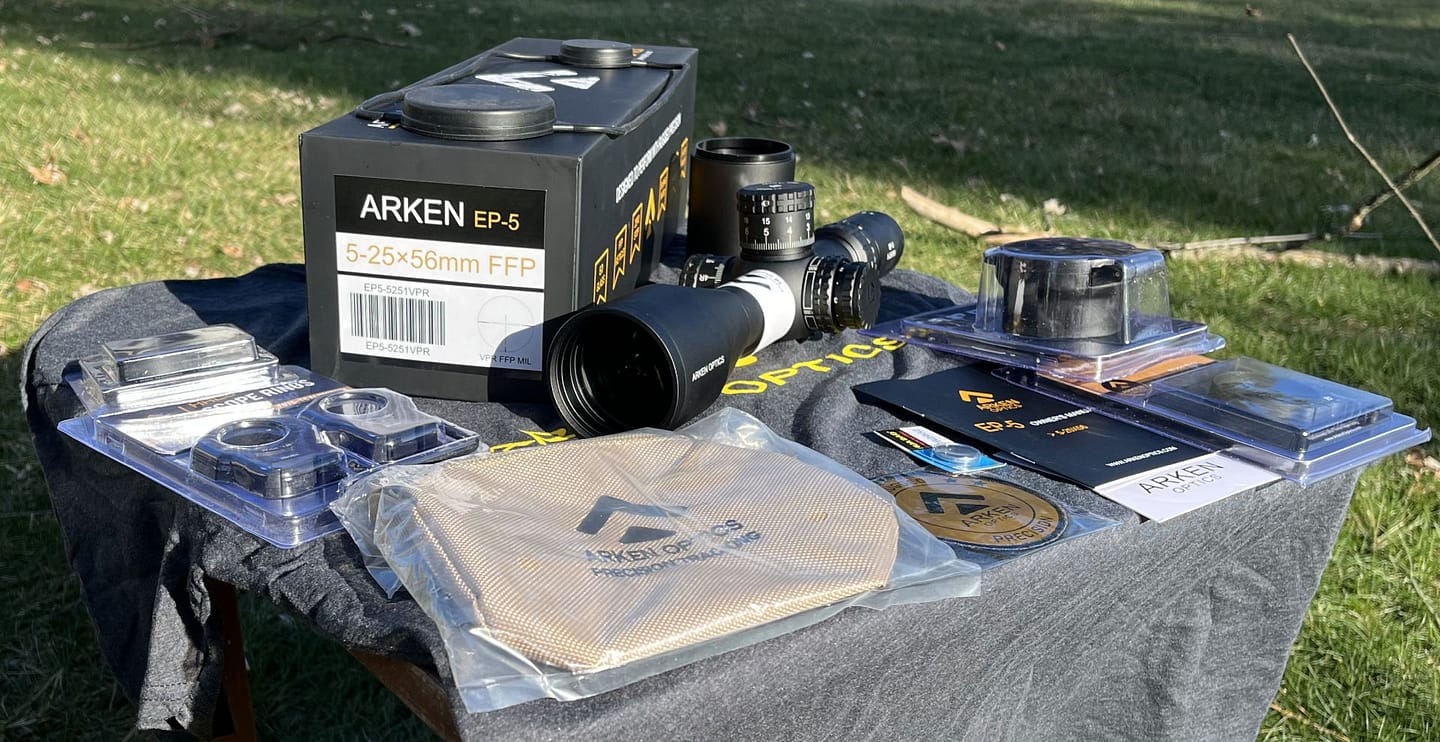 Unboxing the Arken EP-5 5-25x56 as well as the “combo pack” of accessories available with a hefty discount code at time of scope purchase.