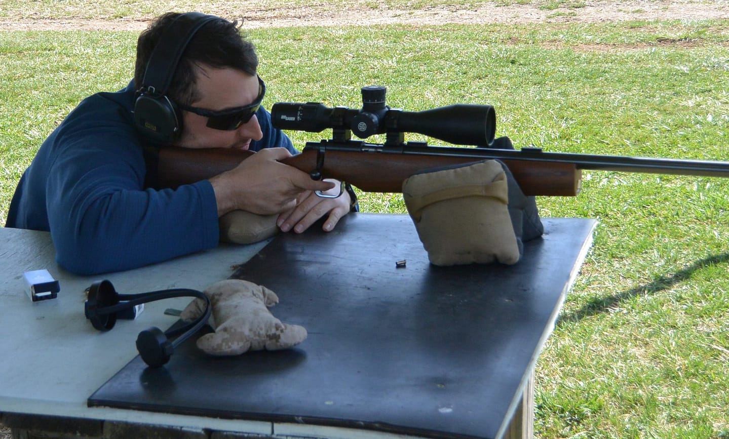 Sharing the fun with the Sig Tango6 5-30x56 on the long range .22lr course