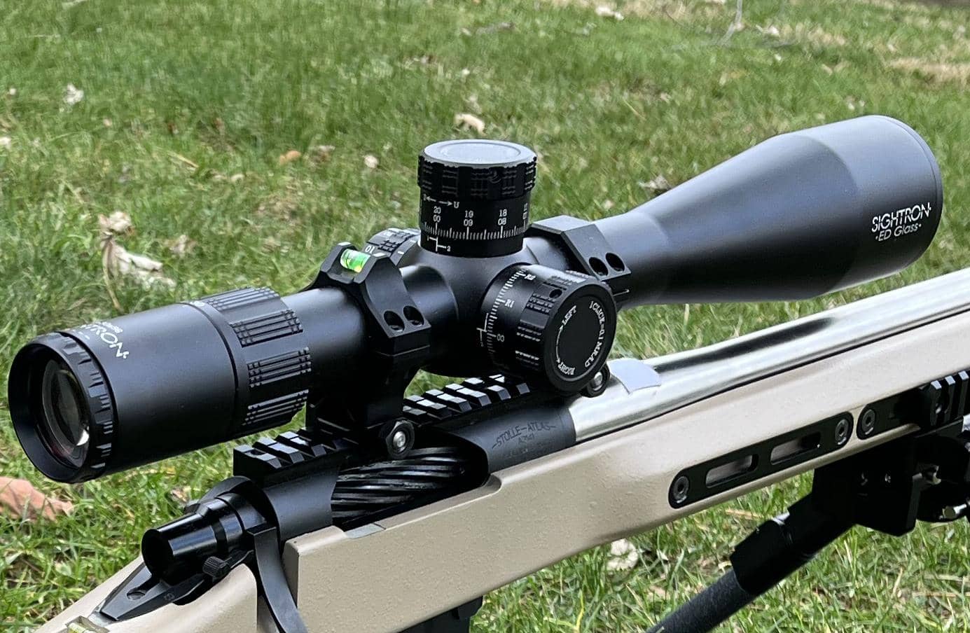 Hawkins Precision Ultra Light Tactical Scope rings on a Sightron S6 5-30x56 ED Scope on my Kelbly’s Atlas rifle